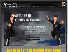 Tablet Screenshot of joungstaekwondo.com